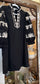 Black embroidered dress