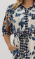 Abstract contrast midi dress