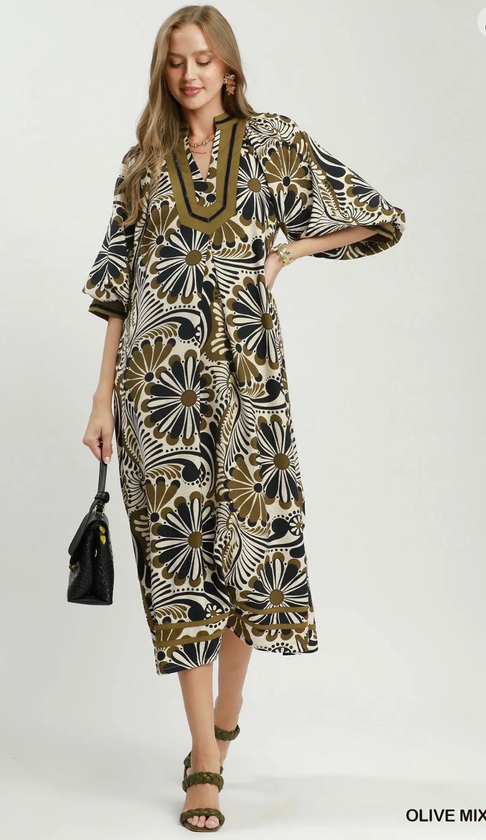 Ivy Dress (Velvet trim on neck and sleeves)