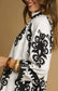 Black and white abstract print midi dress