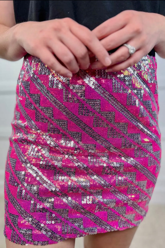 Bring the drama sequin skirt