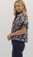 Floral medallion bubble sleeve