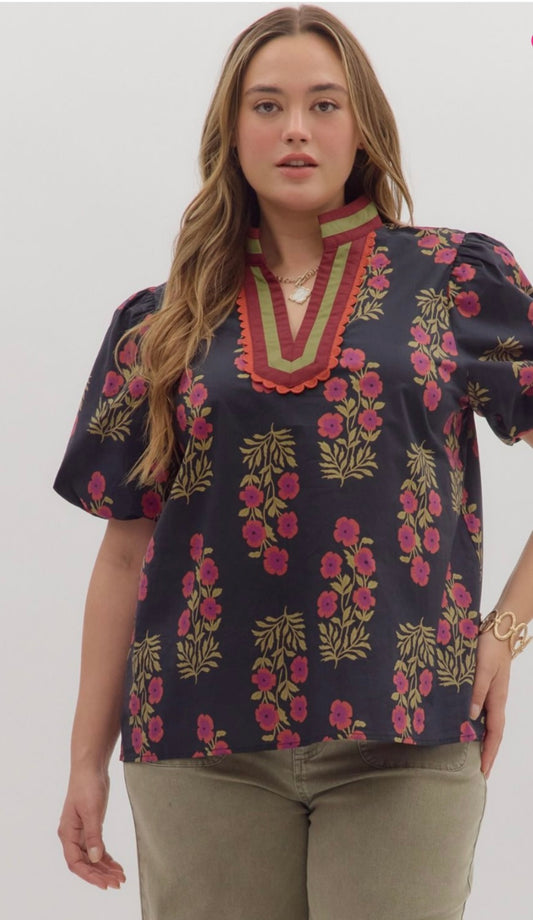 Midnight floral (plus sizes)