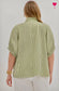 Olive striped dolman sleeve in plus sizes