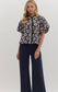 Floral medallion bubble sleeve