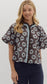 Floral medallion bubble sleeve