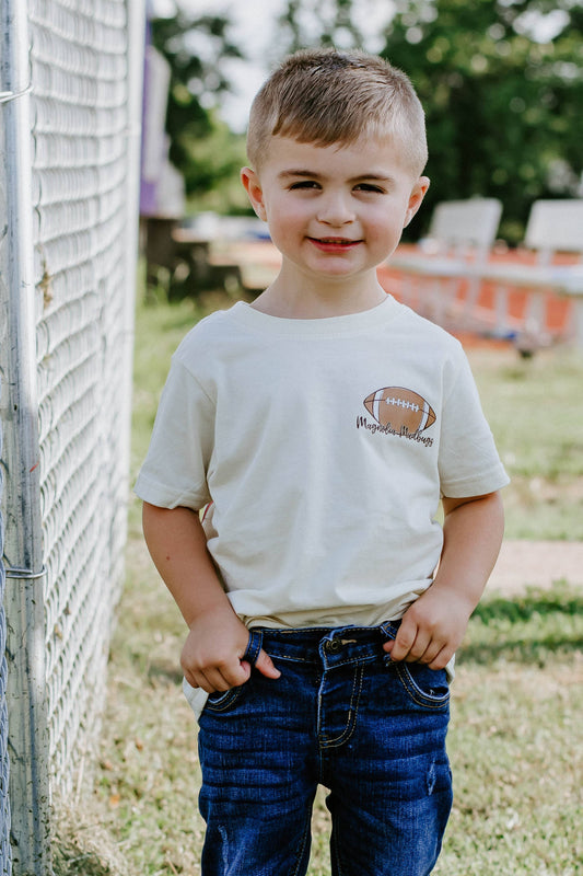 Magnolia Mudbugs - Football Pup Kid’s T-shirt, Red