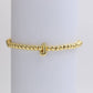 INITIAL MONOGRAM BUBBLE STRETCH BEAD BRACELET