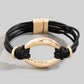 Magnetic Clasp Oval Hoop Corded Bracelet