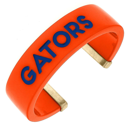 Canvas Style - Florida Gators Resin Cuff Bracelet in Orange