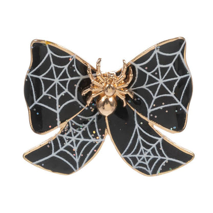 Halloween Spider Bow Pin Brooch
