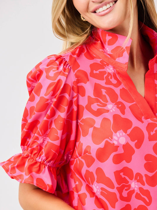 Mary Square - Jessica Top | Garden Samba Pink