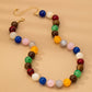 JOSSLYN by wall to wall - HIGH GLOSSY MULTI COLOR BEADED CHAIN NECKALCE | 80N92627