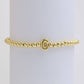 INITIAL MONOGRAM BUBBLE STRETCH BEAD BRACELET