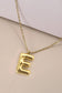 18K STAINLESS STEEL TARNISH FREE  INITIAL NECKLACE