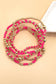 MULTI LAYER BALL CHAIN BEADED BRACELET