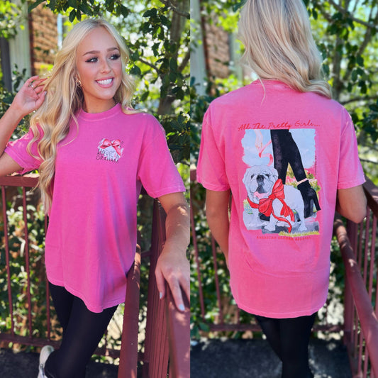 All The Pretty Girls Walk Like Graphic Tee, Georgia Bulldogs