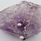 Layer Gold Chain Double Pearl Necklace