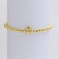 INITIAL MONOGRAM BUBBLE STRETCH BEAD BRACELET