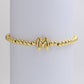 INITIAL MONOGRAM BUBBLE STRETCH BEAD BRACELET