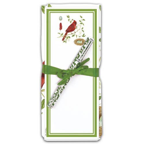 Flour Sack Towel & Magnetic Note Pad Set-Cardinal N Nest