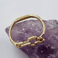 Hammered Cross Cuff Bracelet - Gold