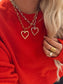 CHANSUTTPEARLS - LARGE OPEN HEART NECKLACE