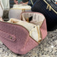 Cream colored Large Capacity Makeup Bag