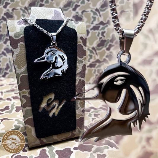 Ridge&Holler - Wood Duck- Stainless Steel Necklace and Pendant