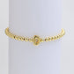 INITIAL MONOGRAM BUBBLE STRETCH BEAD BRACELET