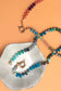 JOSSLYN by wall to wall - NATURAL STONE CHARM  SPRING CLASP BEADED NECKLACE | 40NK9467