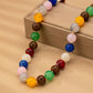 JOSSLYN by wall to wall - HIGH GLOSSY MULTI COLOR BEADED CHAIN NECKALCE | 80N92627