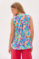 Dear Scarlett - Colorful Abstract Print Sleeveless Tank Top