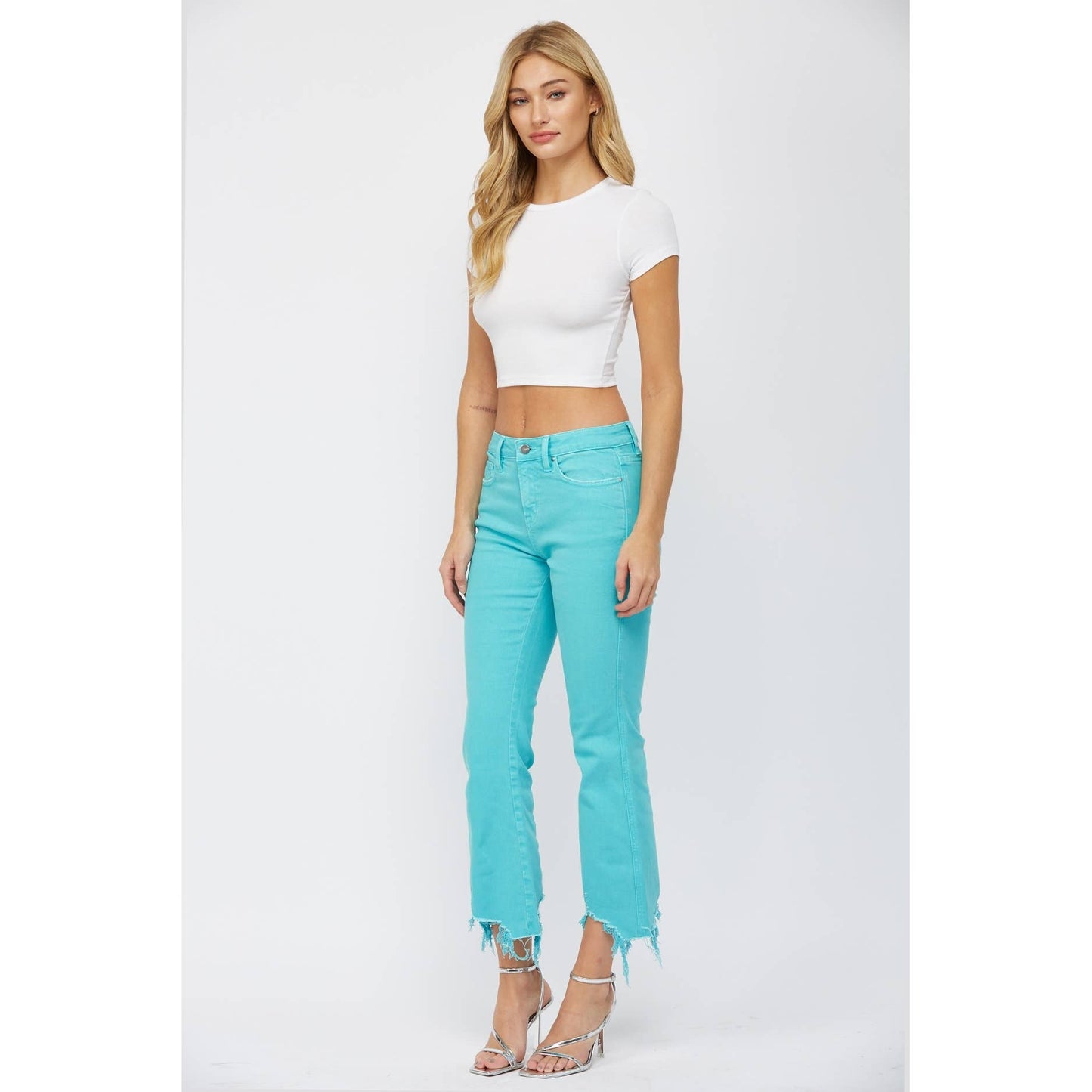 Mica Denim - HIGH RISE CROP FLARE
