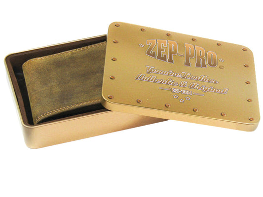 Zep-Pro - Buck Vintage Tan Leather Bifold Wallet