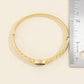 Tiger Eye Rope Twist Hinged Bangle Bracelet