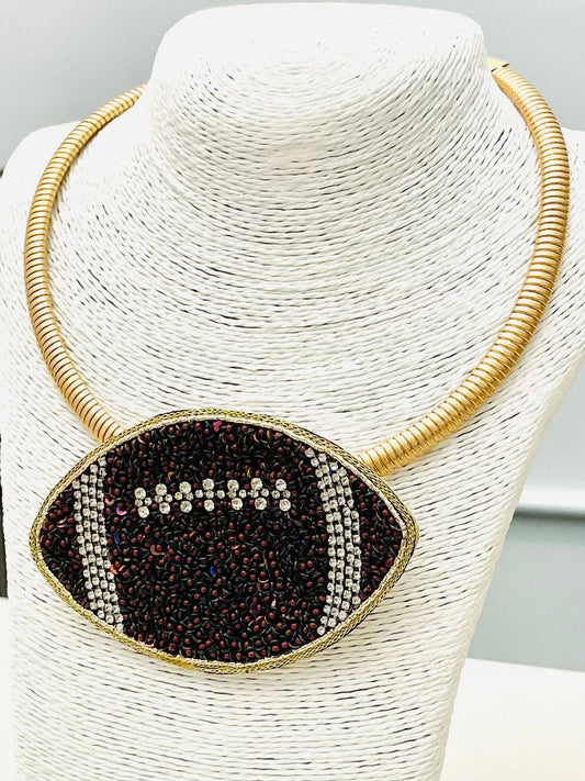 TWO FORTY TWO - FALL - Football Necklace (brown)