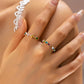 Rainbow Gemstone Cluster Statement Ring Set