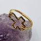 Hammered Cross Cuff Bracelet - Gold