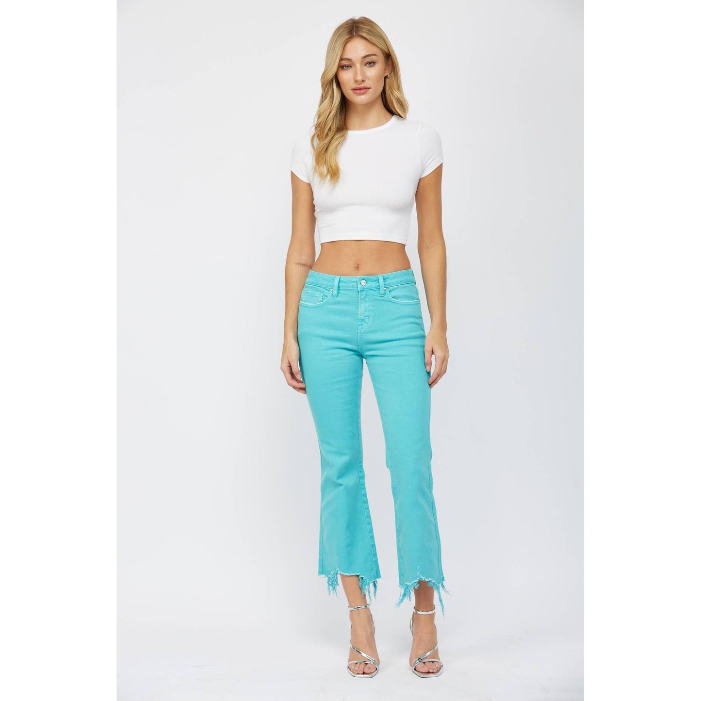 Mica Denim - HIGH RISE CROP FLARE