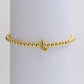 INITIAL MONOGRAM BUBBLE STRETCH BEAD BRACELET