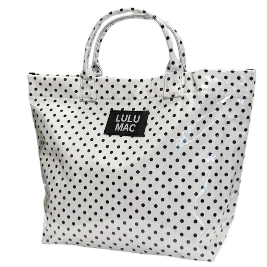 LULU MAC TOTE BAG WHITE/BLACK DOT