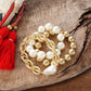 Chunky Chain and beads bracelet set pearlized and golden large ball beads