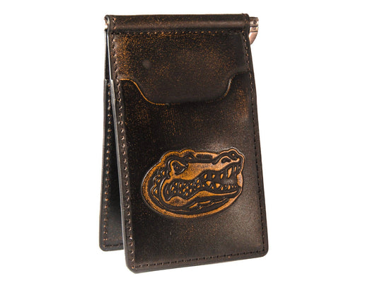 Zep-Pro - Florida Gators Burnished Leather Front Pocket Clip Wallet