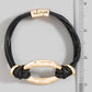 Magnetic Clasp Oval Hoop Corded Bracelet