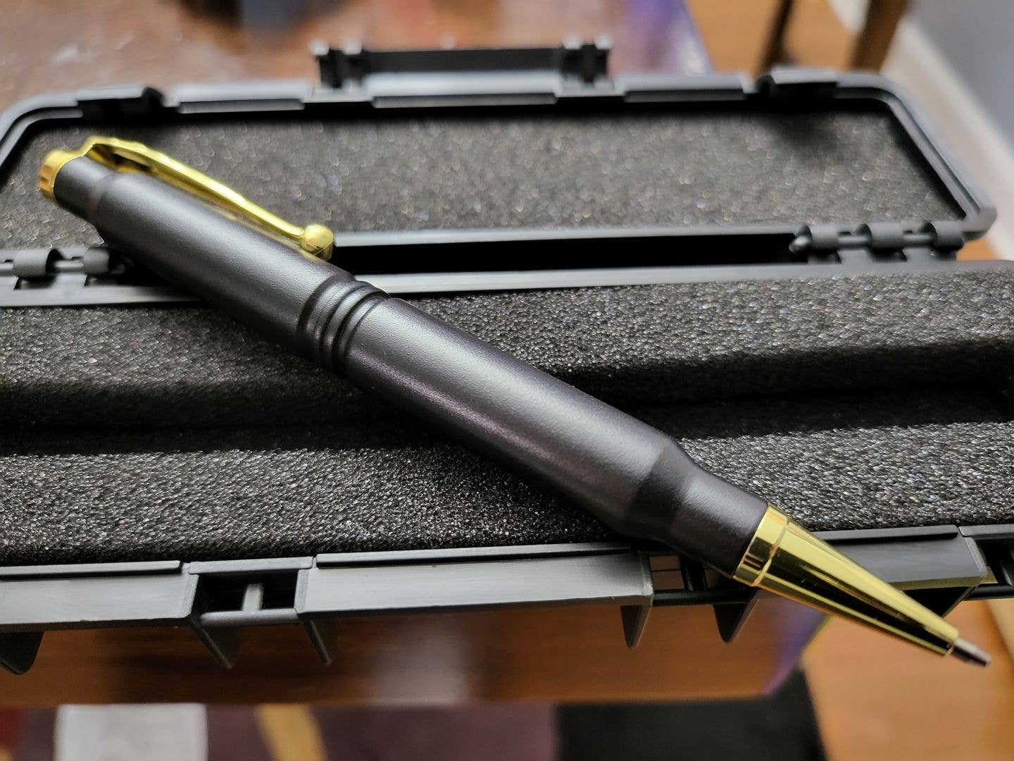 Old Southern Brass - Real Refillable Twist Pen- Matte Black