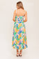 Printed woven midi dress