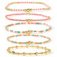 MULTI LAYER NATURAL STONE BALL CHAIN LINK BRACELET