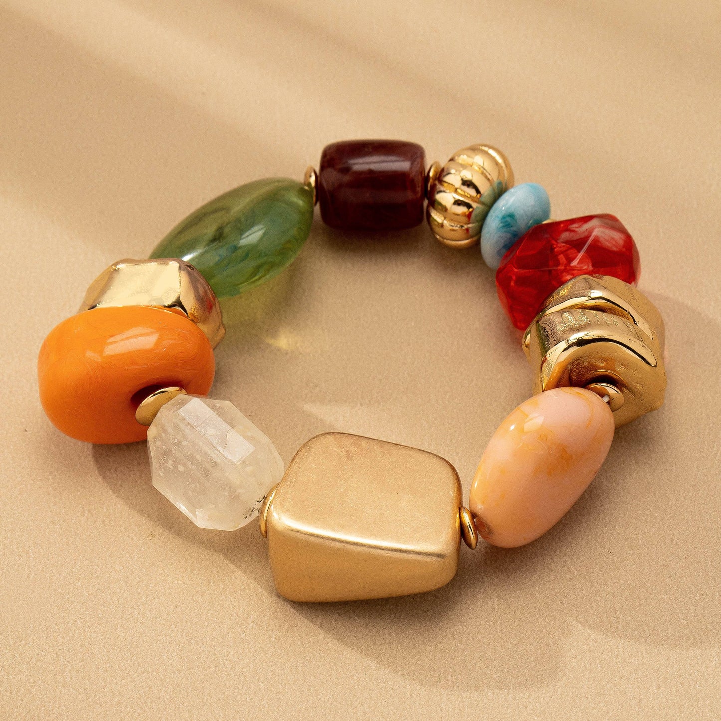 VINTAGE STATEMENT MIXED STONE BRACELET