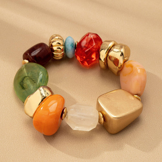 VINTAGE STATEMENT MIXED STONE BRACELET